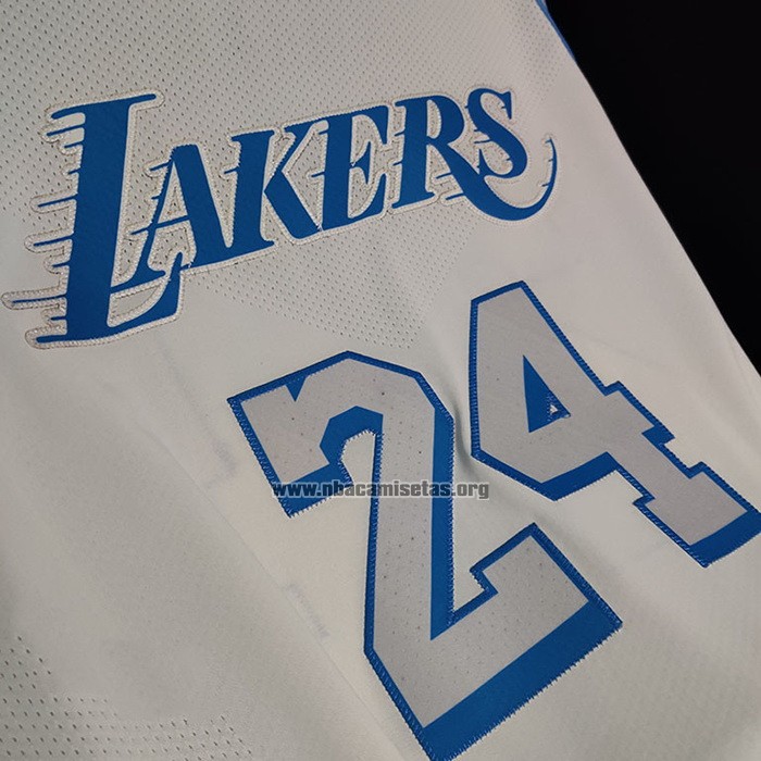 Camiseta Los Angeles Lakers Kobe Bryant NO 24 Ciudad Autentico 2020-21 Blanco